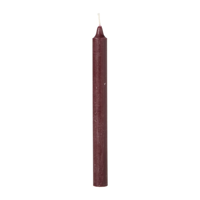 Dinerkaars rustiek - bordeaux rood - ø2x24 cm