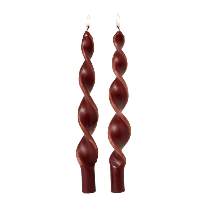 Dinerkaars twist swirl - paars/bruin - set van 2