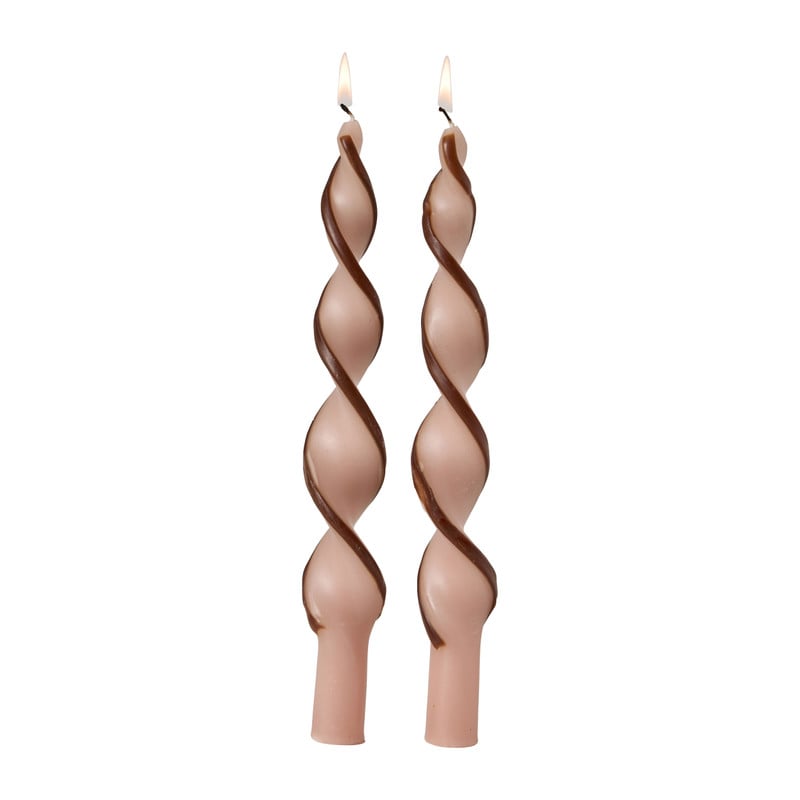 Dinerkaars twist swirl - paars/bruin - set van 2