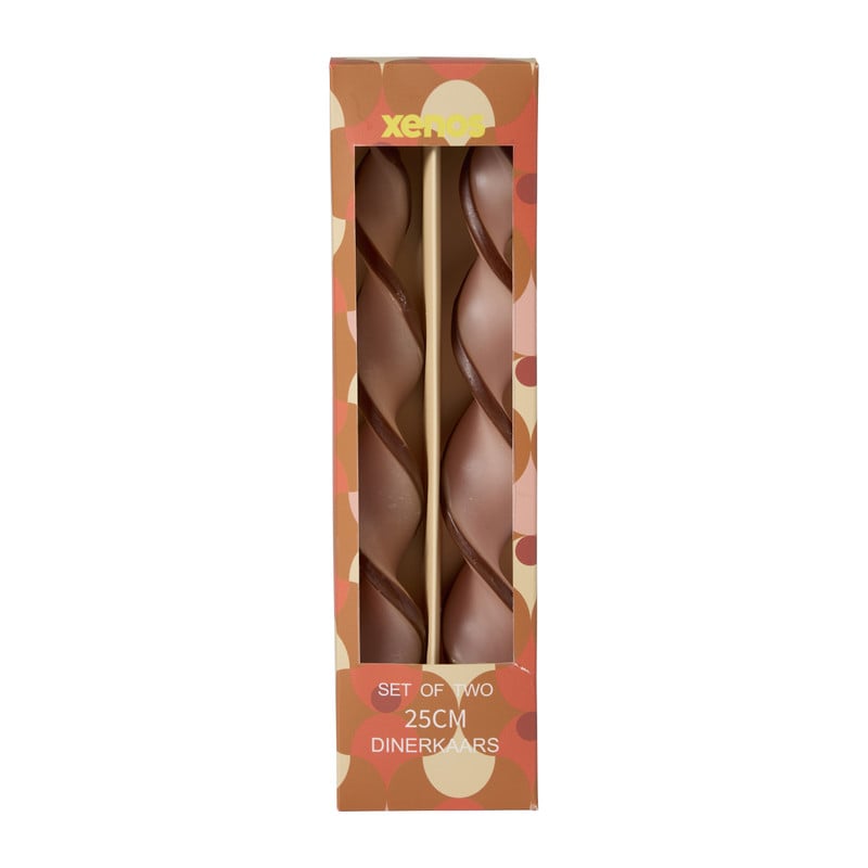 Dinerkaars twist swirl - paars/bruin - set van 2
