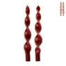 Dinerkaars twist swirl - paars/bruin - set van 2