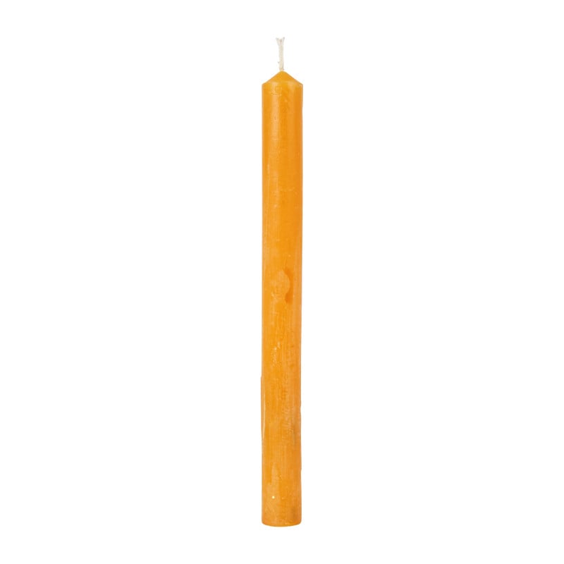 Dinerkaars rustiek - mosterdgeel - ø2x24 cm