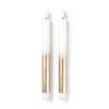 LED dinerkaarsen - dipdye goud - set van 2