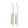 LED dinerkaarsen - dipdye goud - set van 2