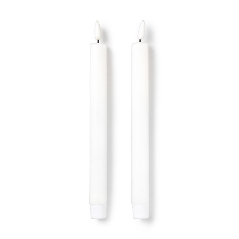 LED dinerkaarsen - wit - set van 2