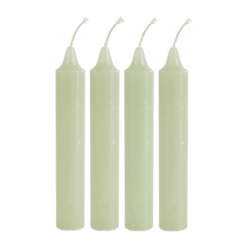 Dinerkaars rustiek - matgroen - set van 4