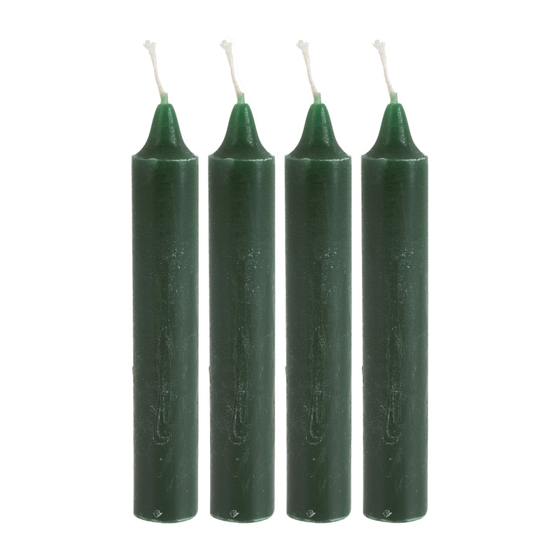Dinerkaars rustiek - donkergroen - set van 4