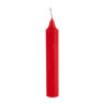 Dinerkaarsen rustiek kort - rood - set van 4
