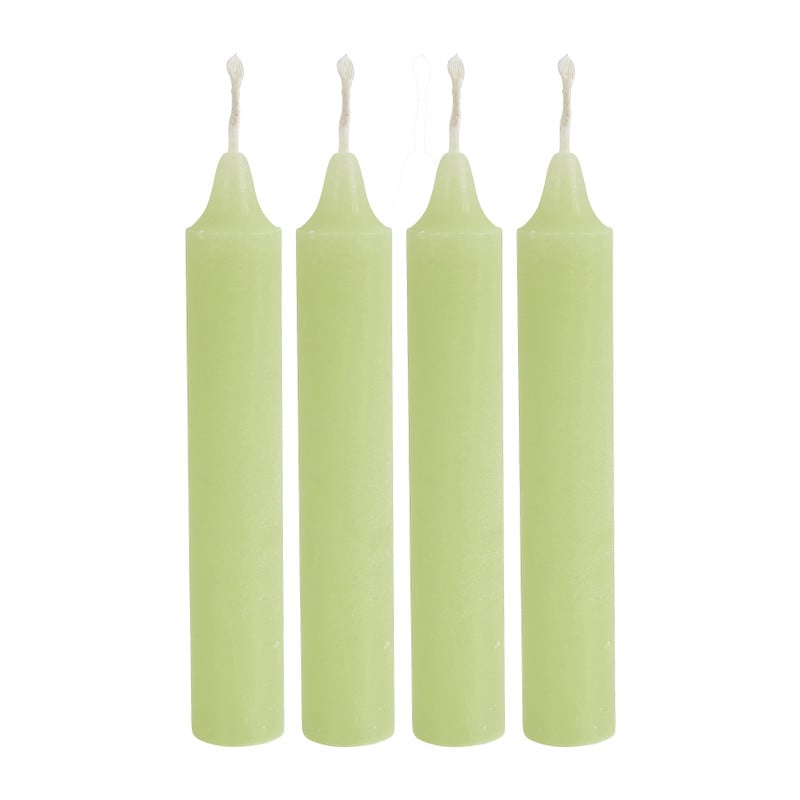 Dinerkaars rustiek - bladgroen - set van 4