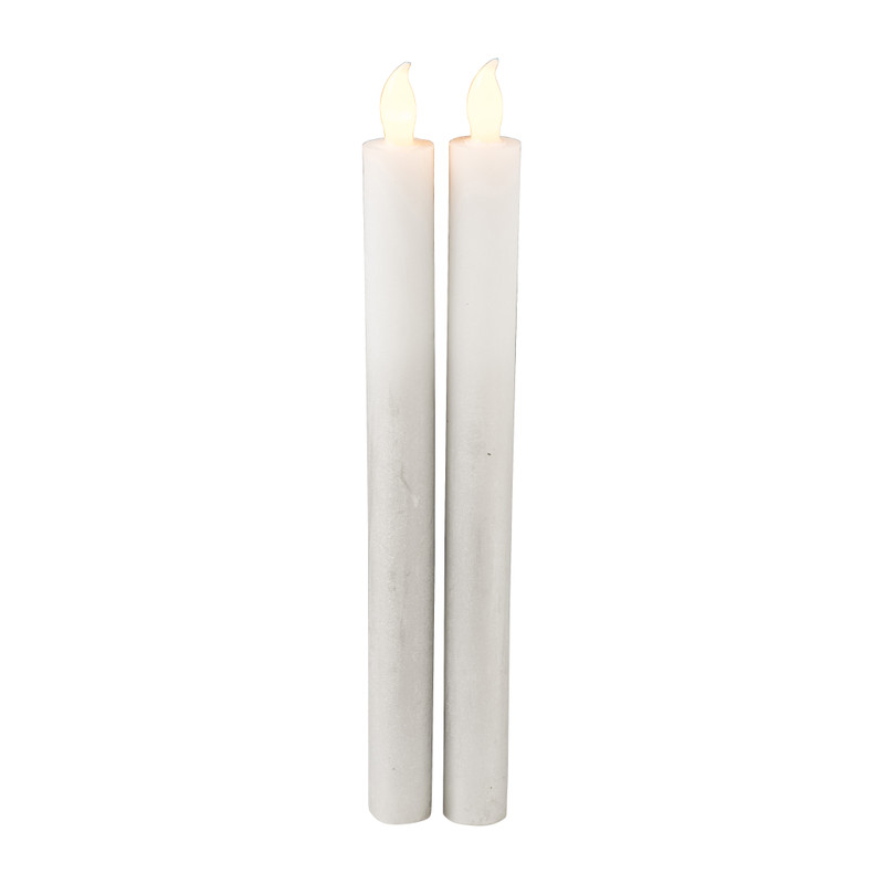 LED dinerkaars - zilverkleurig - set van 2