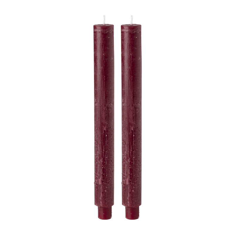Dinerkaars dik - bordeauxrood - ⌀3x29 cm