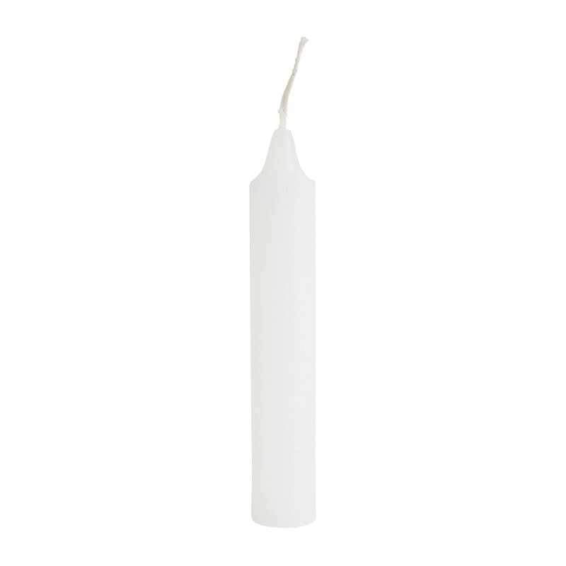 Dinerkaarsjes set van 4 - wit -14 cm