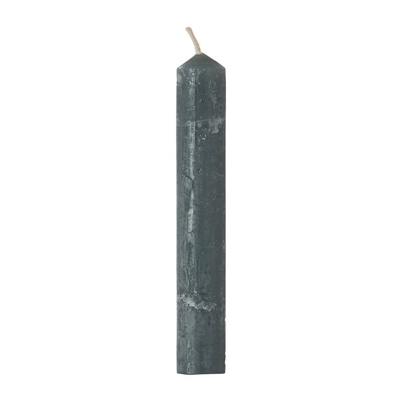 Dinerkaarsjes kort - grijs - set van 4