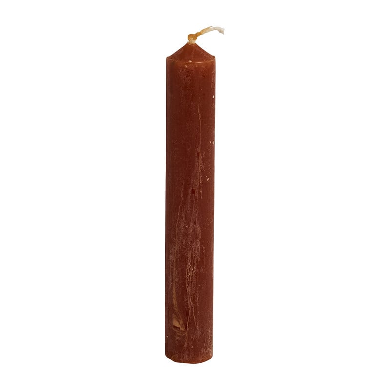 Dinerkaarsjes kort - cognac - set van 4