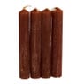 Dinerkaarsjes kort - cognac - set van 4