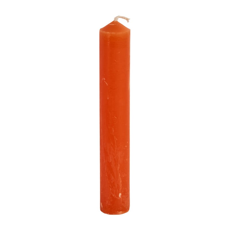 Dinerkaarsjes kort - oranje - set van 4