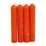 Dinerkaarsjes kort - oranje - set van 4