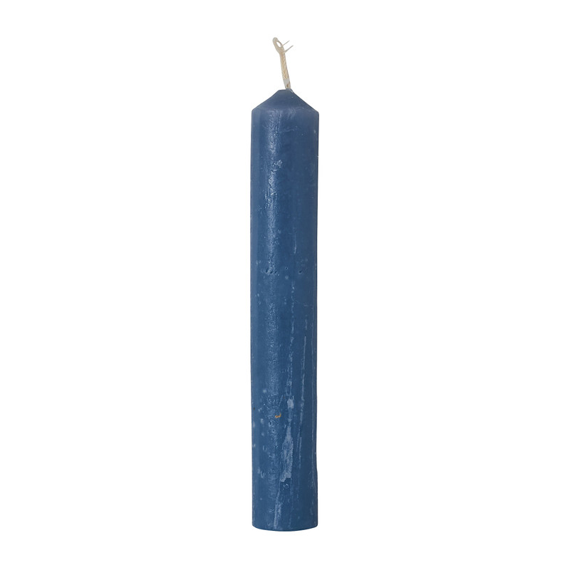 Dinerkaarsjes kort - blauw - set van 4