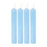 Dinerkaarsjes set van 4 - Lichtblauw - 14 cm