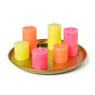 Neon kaars klein - roze - ø 6.8 x 7 cm