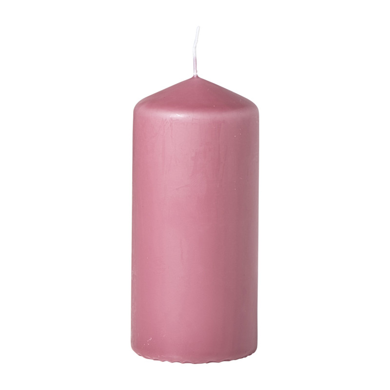 Stompkaars glad - roze - ø6x13 cm