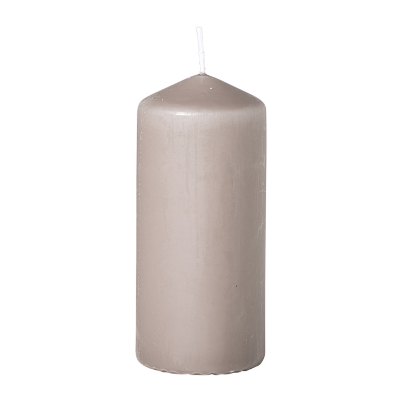 Stompkaars glad - beige - ø6x13 cm