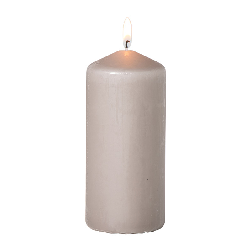Stompkaars glad - beige - ø6x13 cm