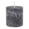 Kaars rustiek - zwart - ø7x7 cm