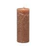 Kaars rustiek - bruin - ø7x18 cm