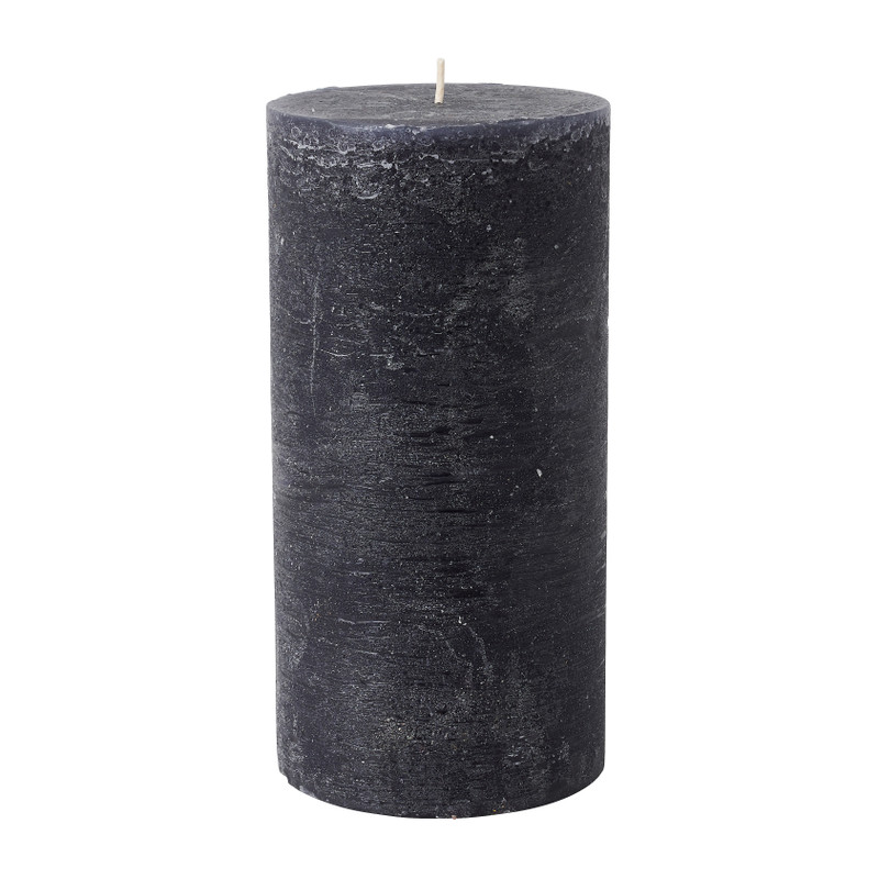 Kaars rustiek XXL - donkergrijs - ⌀10x20 cm 