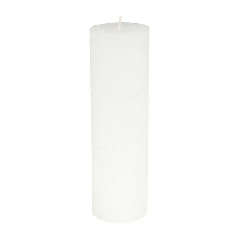 Kaars rustiek XL - wit - ø7x23 cm