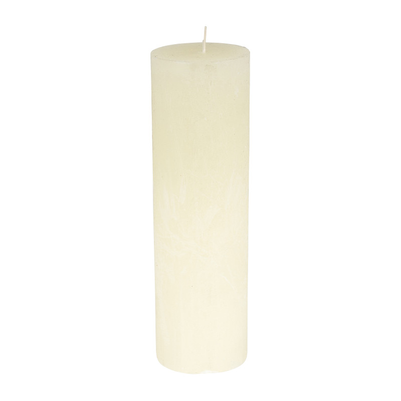 Kaars rustiek XL - ivoor - ø7x23 cm