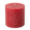Kaars rustiek - rood - ø7x7 cm 