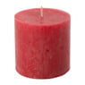 Kaars rustiek - rood - ø7x7 cm 