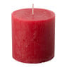 Kaars rustiek - rood - ø7x7 cm 