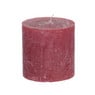 Kaars rustiek - rood - ø7x7 cm 