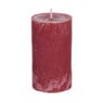 Kaars rustiek - rood - ø7x12 cm