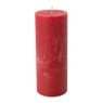 Kaars rustiek - rood - ø7x18 cm