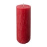 Kaars rustiek - rood - ø7x18 cm