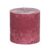 Kaars rustiek - rood - ø10x10 cm