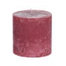 Kaars rustiek - rood - ø10x10 cm