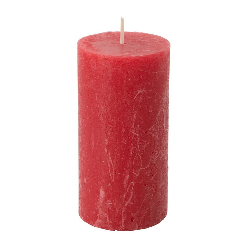 Kaars rustiek - rood - ø5x10 cm