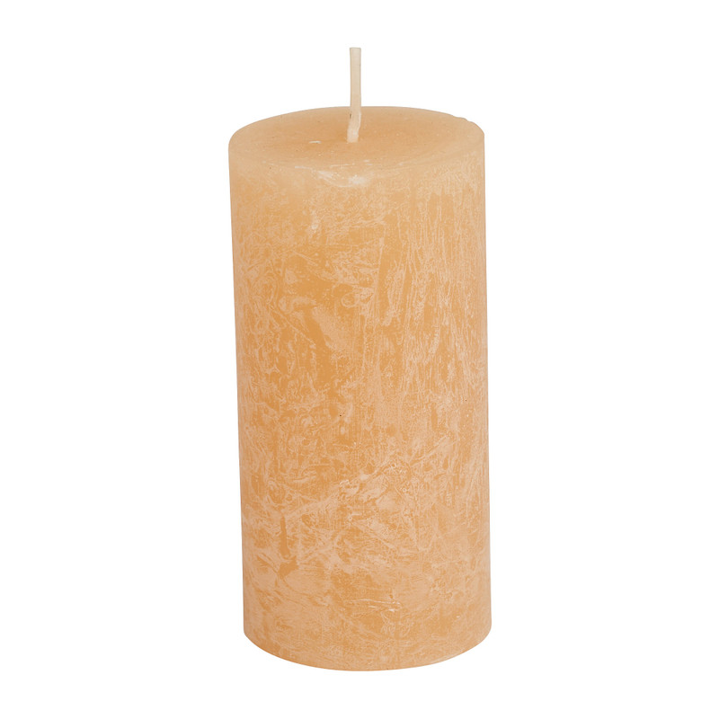 Kaars rustiek - beige - 5x10 cm 