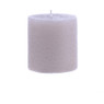 Kaars rustiek - taupe - 7x7 cm