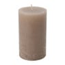 Kaars rustiek - taupe - 7x12 cm