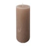 Kaars rustiek - taupe - 7x18
