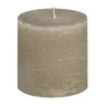 Kaars rustiek - taupe - ø10x10 cm