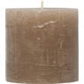 Kaars rustiek - taupe - ø10x10 cm