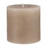 Kaars rustiek - taupe - ø10x10 cm