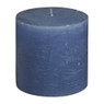 Kaars rustiek - donkerblauw - ø7x7 cm